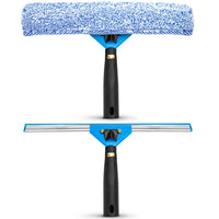 Gritt Commercial - Ensemble de nettoyage de vitres pivotant - Raclette de 14 po - Lave-vitres de 14 po - Lot de 3-Nettoie les vitres en profondeur tout en douceur