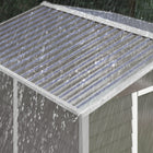 Outsunny - Abri de jardin 8'x7' avec serrure et cadre de sol, gris clair-Cadre robuste en acier galvanisé résistant à la rouille