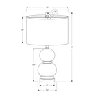 Monarch Specialties - Luminaire - 25 po H Lampe De Table - Céramique Bleue - Abat-Jour Ivoire / Crème - Contemporain - Moderne-Fabriquée en céramique de haute qualité et dotée d'un abat-jour en tissu, cette lampe à la mode est la pièce d'appoint idéale pour illuminer votre bureau, votre salon ou votre chambre à coucher