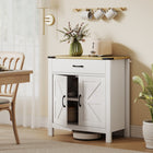 HOMCOM - Buffet 30,5 po L - armoire de rangement - blanc-Convient à la salle à manger, la cuisine, le salon et l’entrée peut être utilisé comme bar à café, buffet ou armoire de rangement 