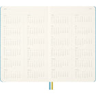 Moleskine - 2025-2026 Peanuts Charlie & Lucy Edition Limitée 18 mois couverture rigide agenda semainier - 5 po x 8.25 po - bleu récif-Angles Arrondis, Fermeture À Élastique Et 2 Rubans Marque-Pages Assortis