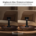 Bell and Howell - Lampe de table moderne sans fil à DEL rechargeable de 8,4 po The Chelsea - Noir-3 modes d'éclairage dimmable