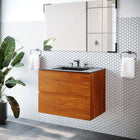 Modway - Scenic Fixation murale de 30" Vanette de salle de bain - Cerise noire-Construction en mélamine