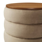 Modway - Mezzo Manche Performance Velvet Ottoman de stockage - Taupe-8