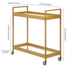 Hudson&Canal - Chariot de bar Cooper 33" de largeur - Laiton-9