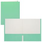Staples - Porte-document à deux pochettes - format lettre - sarcelle-Couverture de papier avec l'extérieur sarcelle