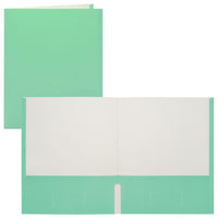 Staples - Porte-document à deux pochettes - format lettre - sarcelle-Couverture de papier avec l'extérieur sarcelle