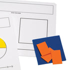 Didax - Tapis de fractions inscriptibles/effaçables - paquet de 10-À utiliser avec ou sans fractions standard