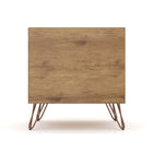 Manhattan Comfort - Table de nuit Rockefeller 20,08" style mid-century moderne à 1 tiroir - Nature et Rose Pink-10