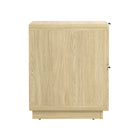 Manhattan Comfort - Table de nuit moderne contemporain Chrystie 26" à 2 tiroirs - Naturel - Lot de 2-Assemblage à domicile requis Tout le matériel inclus