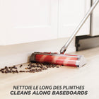 Balai-aspirateur sans fil Voom de 50 po - Noir-Rotation pivotante conçue pour atteindre autour, en dessous et entre les deux et conçue pour reposer à plat pour les espaces difficiles d'accès