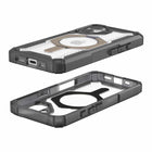 UAG - Coque Plasma XTE robuste avec MagSafe pour iPhone 16 - Grise/Titane-Compatible avec la recharge sans fil de la plupart des chargeurs sans fil tiers