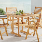 Modway - Hatteras 36 po Carré Terrasse extérieure Bois d’eucalyptus Table à manger, Naturel-Bois d’eucalyptus certifié FSC