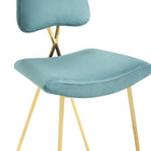 Modway - Ponder Performance Velvet Tabouret de comptoir - Bleu de mer-8
