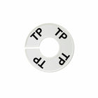 Eddie's -  Rond Les séparateurs de tailles - TP - blanc avec impression noire - Paquet de 100-Plastique blanc avec du texte en noir
