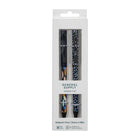 General Supply Goods + Co - Stylos-Bille Torsadés - Pois Violets - Paquet de 2-Stylos à torsion avec encre bleue