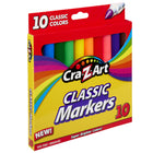 Cra-Z-Art - Marqueurs non toxiques lavables Broadline - Paquet de 10-Cochez votre liste de rentrée scolaire, idéale pour la maison ou en classe