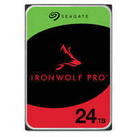 Seagate - Disque dur NAS interne IronWolf Pro 7200 tr/min SATA III 3,5" - 24 To-Haute performance : la gamme entièrement CMR (enregistrement magnétique conventionnel) permet des performances constantes et de pointe 24 h/24 et 7 j/7, permettant aux utilisateurs d’accéder aux données à tout moment et en tout lieu