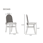 Manhattan Comfort - Lot de 2 chaises de salle à manger Paragon 44,5 cm style industriel chic, rembourrées, coloris Nature et Avoine-Cadre en frêne massif américain avec des textures de grain naturelles