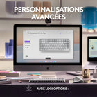 Logitech - MX Mechanical Mini pour Mac Clavier Sans Fil Illumine - Boutons Tactiles Silencieux - Gris (Pale Grey)-Rechargeable d'USB-C à USB-C : Le MX Mechanical Mini pour Mac offre jusqu'à 15 jours d'autonomie avec une charge complete et jusqu'à 10 mois avec le retroeclairage eteint