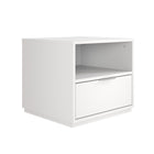 Nexera - Table de chevet Hunter, Blanc-Fonctionnalités conviviales : ouverture et fermeture faciles. Favorise un environnement parfaitement organisé et sans encombrement
