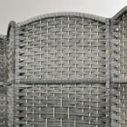 HOMCOM - Séparateur de pièce autoportant 6 panneaux tissé à la main pour bureau à domicile, chambre - gris mélangé-Matériaux : polypropylène, bois de pin  
