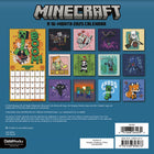 DateWorks - Mini Calendrier Mural 16 Mois Minecraft de 2025 - 7 po x 7 po - Anglais-Comprend des pages mensuelles de janvier à décembre 2025, ainsi que les 4 derniers mois de 2024.