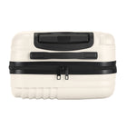 Bugatti - The Classic Ensemble de 2 valises rigides - Egret-Bagage cabine. (L) 35 cm x (H) 54 cm x (l) 22 cm. Poids 2,6 kg. . Grand bagage en soute. (L) 50 cm x (H) 76 cm x (l) 22 cm + 5 cm. Poids 4,4 kg. *Dimensions avec roues et poignées fixes incluses