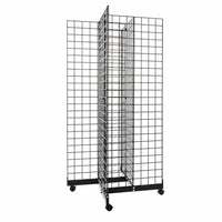 Wamaco - Kit de base quadrillée 4-WAY avec Quatre panneaux quadrillés 2 pi x 5 pi - Noir-Kit tout-en-un - Inutile de chercher quelles pièces de grille s'assemblent entre elles, car une fois monté, ce kit offre un présentoir fonctionnel à 4 côtés.