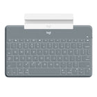 Logitech - Clavier Keys-To-Go Bluetooth pour iPhone, iPad et Apple TV- Pierre-Le joint d’étanchéité protège ce clavier des miettes, des éclaboussures et de presque tout autre chose que vous (ou vos enfants) pourriez renverser dessus et se nettoie en quelques secondes.