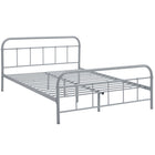 Modway - Maisie Acier inoxydable Cadre de lit queen-lit, Gris-Lit rustique en métal de cottage