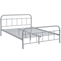 Modway - Maisie Acier inoxydable Cadre de lit queen-lit, Gris-Lit rustique en métal de cottage