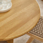 Modway - Rivian Ronde 48 po Bois Table à manger, Chêne-Capsules de pied ajustables non marquées