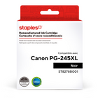 Staples - Cartouche d’encre Canon PG-245XL remise à neuf - rendement élevé - noir-Noir