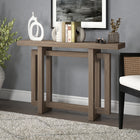 Hudson&Canal - Console Breslow 44" L - Chêne gris vieilli-Nettoyer avec un chiffon doux et sec, sans produits chimiques agressifs ni produits de nettoyage abrasifs