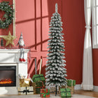 HOMCOM - Arbre de Noël Artificiel 6 Pieds à Branches Réalistes Vert-Vaporisé de neige artificielle pour ajouter un aspect hivernal 