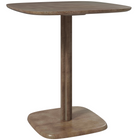 HOMCOM - table à manger carrée 27,6 po avec plateau effet bois pour 4 personnes - brun foncé-Table à manger en bois d'hévéa massif pour la durabilité et la solidité 
