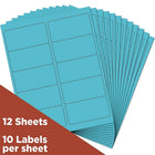 JAM Paper Étiquettes adresse pour le courrier, 2 x 4 po, bleu lune, 240 par paquet-4 x 2 po