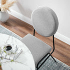 Modway - Craft Tissu rembourré Fauteuils d’accompagnement à manger - Noir Gris clair-Capsules de pied non marquées