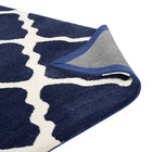 Modway - Marja Treillis marocain Tapis de 5 pi l x 8 pi L - Marine et Ivoire-Résistant aux taches / Facile à nettoyer