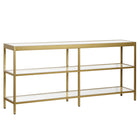 Hudson&Canal - Console Alexis 64" L - Laiton-Un design contemporain moderne pour votre entrée, votre salon, votre bureau et plus encore