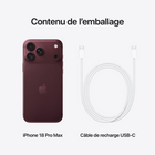 Apple - iPhone 18 Pro Max - 256 Go - Bourgogne - Débloqué-Fonctionnalités par satellite - Envoyez et recevez des textos dans l’app Messages, même quand vous êtes hors réseau. Et avec Détection d’accident, iPhone peut appeler les secours pour vous