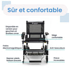 Journey - Zoomer Fauteuil électrique pliant léger - bleu-Supporte jusqu’à 300 lb avec un cadre durable en aluminium de qualité aéronautique