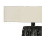 Monarch Specialties - Luminaire - 25 po H Lampe De Table - Céramique Noire - Abat-Jour Ivoire / Crème - Contemporain-Un assemblage mineur est requis avec des instructions illustrées incluses. fabriquée avec des matériaux de qualité pour une plus grande longévité, cette lampe de table est soutenue par une garantie limitée de 2 ans contre les défauts du fabricant