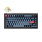 Keychron - V1 Max RGB Wireless Mechanical Keyboard - Banana Switch - 75% Layout with Knob - Carbon Black-Connectivité exceptionnelle : Passez sans effort d'un appareil à l'autre avec la connexion sans fil 2,4 GHz ou Bluetooth 5.1, offrant des temps de réponse rapides et des capacités multitâches sur votre ordinateur, téléphone et tablette.