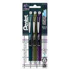 Pentel - EnerGel Couleurs Sombres Rétractable Stylo à Encre Gel - 0,7mm - Pointe en Métal - Paquet de 3-Doté d’un corps simple et élégant pour un design chic et professionnel
