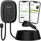 Emporia - Chargeur de niveau 2 classique pour véhicules électriques 40 A avec câble de 7,3 m (24 pi) - J1772 - Prise NEMA 14-50 - Noir-Prend en charge options installation polyvalentes avec configuration nema type 14-50P conforme aux normes nec 625 pour jusqu à 40A ou conversion en installation câblée pour jusqu à 48A, installation professionnelle recommandée pour sécurité performance et fiabilité optimales