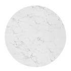 Modway - Zinque 28 po Marbre artificiel Table à manger, Or Blanc-Surface facile à nettoyer