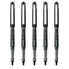 uni-ball - Stylos à bille roulante à aiguille Vision - 0,5 mm - Noir - paquet de 5-Couleur de l'encre : Noir