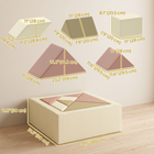 Qaba - Jouets d’escalade pour tout-petits 9 pièces avec jeu de tangram, housses lavables-Le tissu en velours côtelé doux procure une sensation agréable pendant les activités de grimpe, de ramper et de repos
